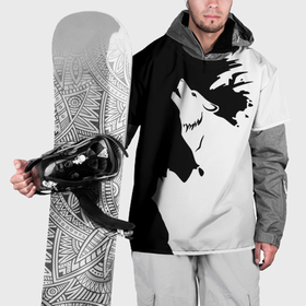 Накидка на куртку 3D с принтом Волчий вой в горах , 100% полиэстер |  | Тематика изображения на принте: 