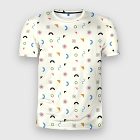 Мужская футболка 3D Slim с принтом Маленькие фигурки в Новосибирске, 100% полиэстер с улучшенными характеристиками | приталенный силуэт, круглая горловина, широкие плечи, сужается к линии бедра | 