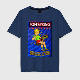Мужская футболка хлопок Oversize с принтом Offspring   americana в Кировске, 100% хлопок | свободный крой, круглый ворот, “спинка” длиннее передней части | 