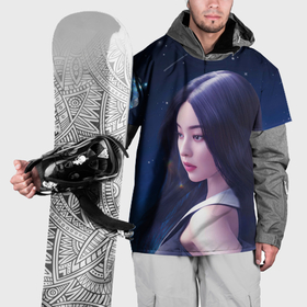 Накидка на куртку 3D с принтом Дженни Блэкпинк абстрактные фон в Кировске, 100% полиэстер |  | 