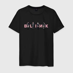 Мужская футболка хлопок с принтом Blackpink Блэкпинк в Тюмени, 100% хлопок | прямой крой, круглый вырез горловины, длина до линии бедер, слегка спущенное плечо. | 