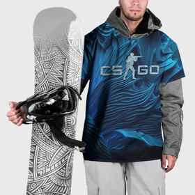 Накидка на куртку 3D с принтом CS GO ice logo в Кировске, 100% полиэстер |  | Тематика изображения на принте: 