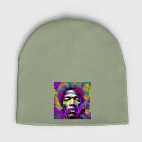 Мужская шапка демисезонная с принтом Jimi Hendrix in color Glitch Art в Курске,  |  | Тематика изображения на принте: 