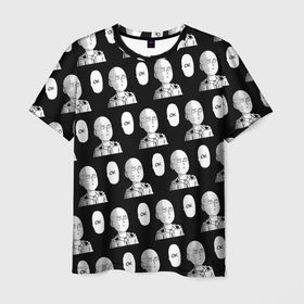 Мужская футболка 3D с принтом Saitama   ok pattern в Кировске, 100% полиэфир | прямой крой, круглый вырез горловины, длина до линии бедер | 
