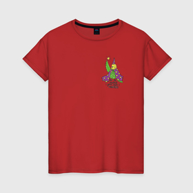 Женская футболка хлопок с принтом Волнистый попугай волшебник в Кировске, 100% хлопок | прямой крой, круглый вырез горловины, длина до линии бедер, слегка спущенное плечо | 