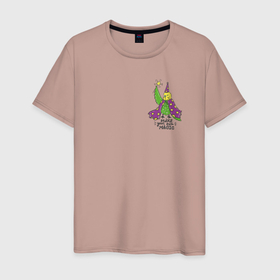 Мужская футболка хлопок с принтом Волнистый попугай волшебник в Кировске, 100% хлопок | прямой крой, круглый вырез горловины, длина до линии бедер, слегка спущенное плечо. | 