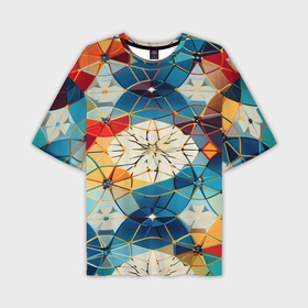 Мужская футболка oversize 3D с принтом geometric mosaic в Санкт-Петербурге,  |  | 