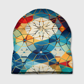 Шапка 3D с принтом geometric mosaic в Санкт-Петербурге, 100% полиэстер | универсальный размер, печать по всей поверхности изделия | 