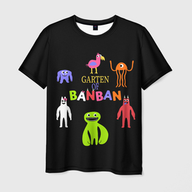 Мужская футболка 3D с принтом Детский сад Банбана персонажи в Кировске, 100% полиэфир | прямой крой, круглый вырез горловины, длина до линии бедер | 