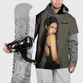 Накидка на куртку 3D с принтом Blackpink Jennie in cap в Санкт-Петербурге, 100% полиэстер |  | Тематика изображения на принте: 