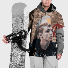 Накидка на куртку 3D с принтом Молодой панк в Новосибирске, 100% полиэстер |  | Тематика изображения на принте: 