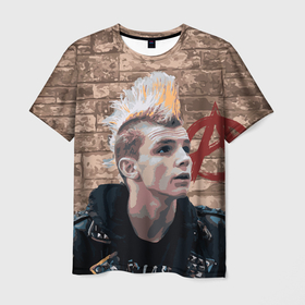 Мужская футболка 3D с принтом Молодой панк в Кировске, 100% полиэфир | прямой крой, круглый вырез горловины, длина до линии бедер | 