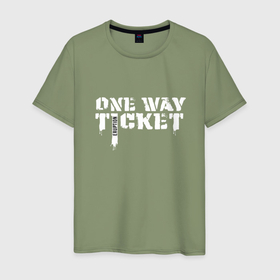 Мужская футболка хлопок с принтом Eruption   one way ticket   musical hit в Белгороде, 100% хлопок | прямой крой, круглый вырез горловины, длина до линии бедер, слегка спущенное плечо. | 