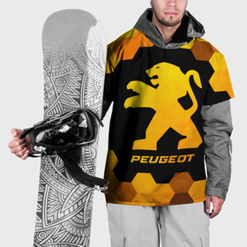 Накидка на куртку 3D с принтом Peugeot   gold gradient , 100% полиэстер |  | 