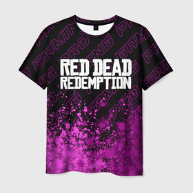 Мужская футболка 3D с принтом Red Dead Redemption pro gaming: символ сверху в Санкт-Петербурге, 100% полиэфир | прямой крой, круглый вырез горловины, длина до линии бедер | 