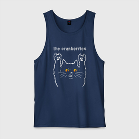 Мужская майка хлопок с принтом The Cranberries rock cat , 100% хлопок |  | Тематика изображения на принте: 