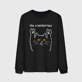 Мужской свитшот хлопок с принтом The Cranberries rock cat в Новосибирске, 100% хлопок |  | 