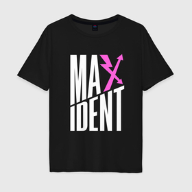 Мужская футболка хлопок Oversize с принтом Maxident   stray kids в Санкт-Петербурге, 100% хлопок | свободный крой, круглый ворот, “спинка” длиннее передней части | 