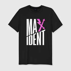 Мужская футболка хлопок Slim с принтом Maxident   stray kids в Екатеринбурге, 92% хлопок, 8% лайкра | приталенный силуэт, круглый вырез ворота, длина до линии бедра, короткий рукав | 