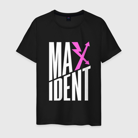 Мужская футболка хлопок с принтом Maxident   stray kids в Санкт-Петербурге, 100% хлопок | прямой крой, круглый вырез горловины, длина до линии бедер, слегка спущенное плечо. | 