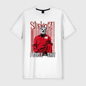 Мужская футболка хлопок Slim с принтом Slipknot Corey в Тюмени, 92% хлопок, 8% лайкра | приталенный силуэт, круглый вырез ворота, длина до линии бедра, короткий рукав | 