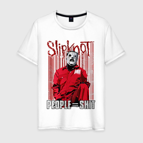 Мужская футболка хлопок с принтом Slipknot Corey в Курске, 100% хлопок | прямой крой, круглый вырез горловины, длина до линии бедер, слегка спущенное плечо. | 