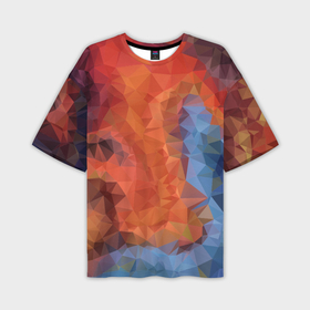 Мужская футболка oversize 3D с принтом Ginger blue pattern ,  |  | Тематика изображения на принте: 