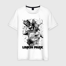 Мужская футболка хлопок с принтом Linkin Park all в Новосибирске, 100% хлопок | прямой крой, круглый вырез горловины, длина до линии бедер, слегка спущенное плечо. | 