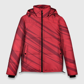 Мужская зимняя куртка 3D с принтом Диагональные полосы красный в Белгороде, верх — 100% полиэстер; подкладка — 100% полиэстер; утеплитель — 100% полиэстер | длина ниже бедра, свободный силуэт Оверсайз. Есть воротник-стойка, отстегивающийся капюшон и ветрозащитная планка. 

Боковые карманы с листочкой на кнопках и внутренний карман на молнии. | 