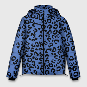 Мужская зимняя куртка 3D с принтом Синий леопард в Новосибирске, верх — 100% полиэстер; подкладка — 100% полиэстер; утеплитель — 100% полиэстер | длина ниже бедра, свободный силуэт Оверсайз. Есть воротник-стойка, отстегивающийся капюшон и ветрозащитная планка. 

Боковые карманы с листочкой на кнопках и внутренний карман на молнии. | 