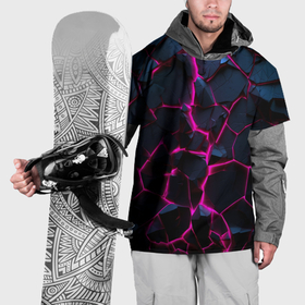 Накидка на куртку 3D с принтом Неоновый разлом в Белгороде, 100% полиэстер |  | Тематика изображения на принте: 