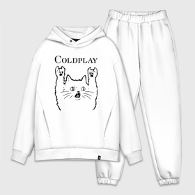 Мужской костюм oversize хлопок с принтом Coldplay   rock cat ,  |  | 
