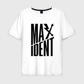 Мужская футболка хлопок Oversize с принтом Maxident   black   stray kids в Екатеринбурге, 100% хлопок | свободный крой, круглый ворот, “спинка” длиннее передней части | 