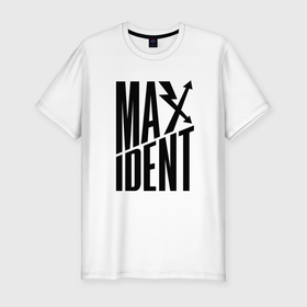 Мужская футболка хлопок Slim с принтом Maxident   black   stray kids , 92% хлопок, 8% лайкра | приталенный силуэт, круглый вырез ворота, длина до линии бедра, короткий рукав | Тематика изображения на принте: 