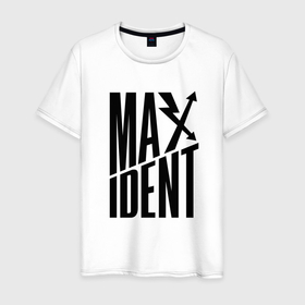 Мужская футболка хлопок с принтом Maxident   black   stray kids в Курске, 100% хлопок | прямой крой, круглый вырез горловины, длина до линии бедер, слегка спущенное плечо. | 