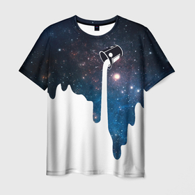 Мужская футболка 3D с принтом Млечный Путь   Milky Way в Новосибирске, 100% полиэфир | прямой крой, круглый вырез горловины, длина до линии бедер | 