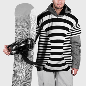 Накидка на куртку 3D с принтом черно белая иллюзия в Рязани, 100% полиэстер |  | 