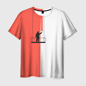 Мужская футболка 3D с принтом Творческий художник   маляр в Кировске, 100% полиэфир | прямой крой, круглый вырез горловины, длина до линии бедер | Тематика изображения на принте: 