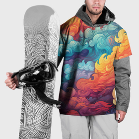 Накидка на куртку 3D с принтом Фэнтази облака в Тюмени, 100% полиэстер |  | Тематика изображения на принте: 