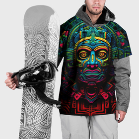 Накидка на куртку 3D с принтом Ацтекские Боги в Петрозаводске, 100% полиэстер |  | 