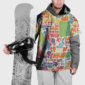 Накидка на куртку 3D с принтом красочные каракули в Новосибирске, 100% полиэстер |  | 