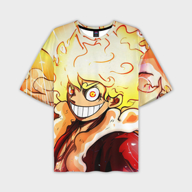Мужская футболка oversize 3D с принтом Луффи 5 гир бог Ника   One Piece в Тюмени,  |  | 