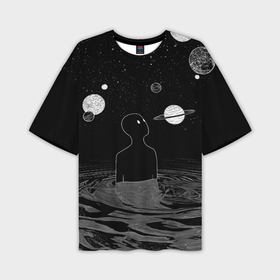 Мужская футболка oversize 3D с принтом Погружение во вселенную в Курске,  |  | Тематика изображения на принте: 