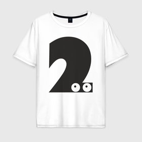 Мужская футболка хлопок Oversize с принтом Number 002 , 100% хлопок | свободный крой, круглый ворот, “спинка” длиннее передней части | 