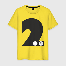 Мужская футболка хлопок с принтом Number 002 в Санкт-Петербурге, 100% хлопок | прямой крой, круглый вырез горловины, длина до линии бедер, слегка спущенное плечо. | 