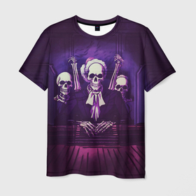 Мужская футболка 3D с принтом Скелеты Призраки в Суде   Phonk в Белгороде, 100% полиэфир | прямой крой, круглый вырез горловины, длина до линии бедер | 