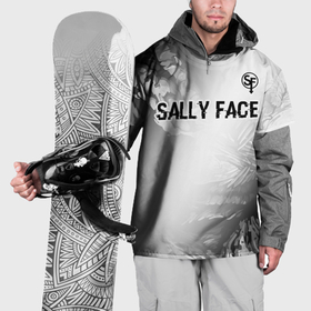 Накидка на куртку 3D с принтом Sally Face glitch на светлом фоне: символ сверху в Екатеринбурге, 100% полиэстер |  | Тематика изображения на принте: 