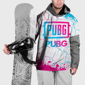 Накидка на куртку 3D с принтом PUBG neon gradient style в Кировске, 100% полиэстер |  | Тематика изображения на принте: 