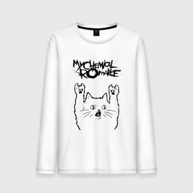 Мужской лонгслив хлопок с принтом My Chemical Romance   rock cat , 100% хлопок |  | 