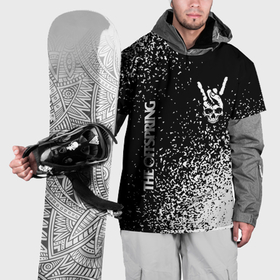 Накидка на куртку 3D с принтом The Offspring и рок символ на темном фоне в Екатеринбурге, 100% полиэстер |  | Тематика изображения на принте: 